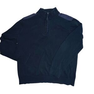 Michael Kors Sweater Mens Pullover Large Navy Quarter Zip Shirt Outdoor Top Snag